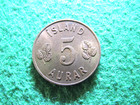 1946 Iceland 5 Aurar - High Grade - Bit Hazy Red Uncirculated