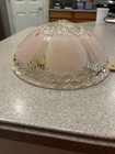 1930-1940 Art Deco Ceiling Glass Shade Light Lamp Fixture Chandelier Pink 10 
