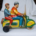 Technofix Vintage Western Germany Scooter Tin Toy Bike Friction 165mm