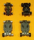 Aurora  Tyco  Auto World  Slot Car Chassis   4    Ho Scale    Tjet   Tyco