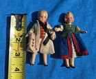 Antique Pr Hertwig German Bisque Dollhouse Miniature Dolls Man Woman 