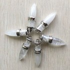 10pcs Natural White Crystal Stone Bullet Chakra Pendulum Pendants Reiki Healing