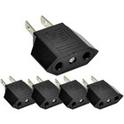 5pcs Eu Euro Europe To Us Usa Power Jack Wall Plug Converter Travel Adapter
