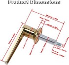 Square Shaft Safe Handle Replacement Brass Finish Standard L Shape For Atm