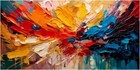 Abstract Painting Unstretched Canvas Print 60x30 Modern Wall Art Home Decor