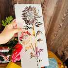 Large Flower Stencils For Painting  6pcs 12 X 6 Inch Stencils For Crafts Reusabl