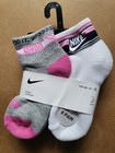 Girls Nike 6-pair Lightweight Ankle Socks 6pk Sport Socks Size Xs Pink Purple
