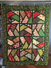 Homemade Stained Glass Christmas Quilt wall Hanging
