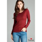 Active Basic Thermal Waffle Knit Long Sleeve Tops 2-pack