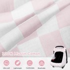 Dayeeball Car Seat Cover Baby Girls  Infant Pink Checkerboard