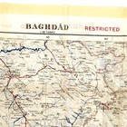British Gulf War Fabric Map Of Baghdad   Basra