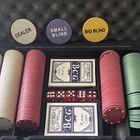 Bcg Poker Chip Set With Playing Cards  Dice  Dealer   Blind Buttons In Case