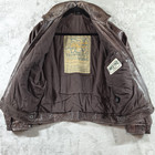 Vintage Leather Bomber Jacket Mens 38 M American Eagle Elliot Kastle 80s Brown