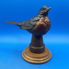 Artist David H Turner 2004 Lt Edition Lost Wax Bronze American Robin Bird 17 200