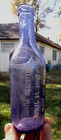 Nice Amethyst Colored Olive Oil Bottle Blob Seal Patterson 1890 s Era Dug L  k