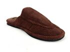 Men s Corduroy House Slippers  Open Heel  Black brown navy  Sizes 7-13  s-555m-p