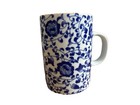 Vintage Blue   White Chinese Porcelain Peony Mug  Used  10cm