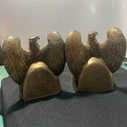 Vintage Brass Eagle Bookends Pair Set Of 2 Library Shelf Heavy Birds Decoration