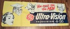 Big Vintage 1956 Ge Ultra Vision Television Advertising Poster General Electric 