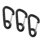  3 Pcs Outdoor Hiking Hanging Bottle Buckle Aluminum Carabiner Adventure Clip