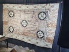 53  X 83 5  Samoa Fiji Tapa Bark Cloth Folk Art Vintage Samoan Flowers  Tiki Bar