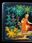 Vintage Palekh Russian Paper Mache Lacquer Box Vasalisa The Princess Frog 1971