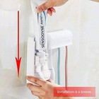 Toothpaste Dispenser And Toothbrush Holder Set Wall Mounted Automatic Toothpaste