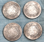 4 Buxomly Goddess Silver-plated Half Cent Tribute Coins 1795  1796  1797  1798