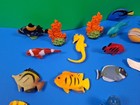 Sea Life Ocean 27 Animals Play Treasure Shark Whale Coral Safari Ltd Toob Tube