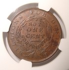 1837 Ht-57 Substitute For Shin Plasters Hard Times Token Ngc Ms62
