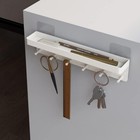 2x 6 Hooks Key Rack Holder Home Wall Decorative Mail Organizer With Tray Hallway