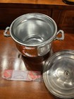 Vintage Mcm Silver Bar Ice Tub With Lid Champagne Ice Bucket Handled Form Trophy