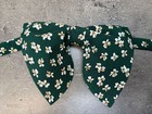 Handmade Oversized Dark Green Floral Bow Tie Vintage Style Wedding Prom