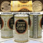 Wisconsin Gold Label Beer A f Can  enamel Version  Huber Monroe Wisconsin 81 H g