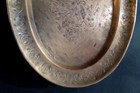 Antique Copper Persian Tray - 10 5 Inches Long Oval Handmade