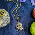 Gold Plated Premium Maa Durga Pendant Necklace