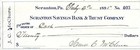 Lot Of 4 Antique 1895 Scranton Pa Bank Checks J C Mcclure Scranton Savings Bank