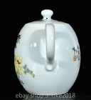 7 4  Old Chinese Dynasty Fencai Porcelain Flower Bird Wine Tea Pot Flagon