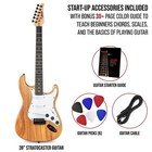 Lyxpro Cs Beginner 39    Electric Guitar   Electric Guitar Accessories  Natural