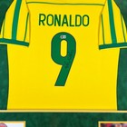 Ronaldo Nazario Signed Autographed Jersey Framed Brazil World Cup Beckett Bas