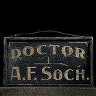 Antique Doctor   s Double-sided Trade Sign  Smaltz Paint   Gilt Lettering