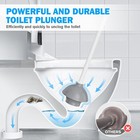 Toilet Plunger And Brush Set  Silicone Bowl Brush And Heavy Duty Toilet Plunger
