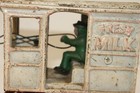 Antique Cast Iron Fresh Milk Delivery Horse Cart   Carriage   Buggy With Driver