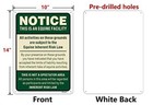 Equine Liability Signs Statute Horse Barn Stable Farm Sign 14  X 10  Supplementa