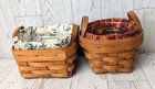 Longaberger Thyme And Sweet Basil Booking Baskets Liners And Protector Lot Of 2