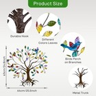 Metal Wall Art For Living Room Home Decor Colorful Leaves Wall Sculpture Tree 