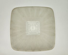Antique Vintage Art Deco Ceiling Light Fixture Chandelier Frosted Square Glass