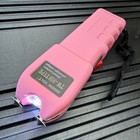 High Power Stun Max Volt Rechargeable Led Flashlight For Self Defense Gun Pink