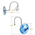 Decorative Shower Curtain Hooks 12 Pcs Stainless Steel With Blue Rhinestones