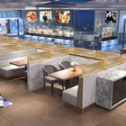 Dividers For Dining Areas  Striped Matte Glass Restaurant Decorative Partitions